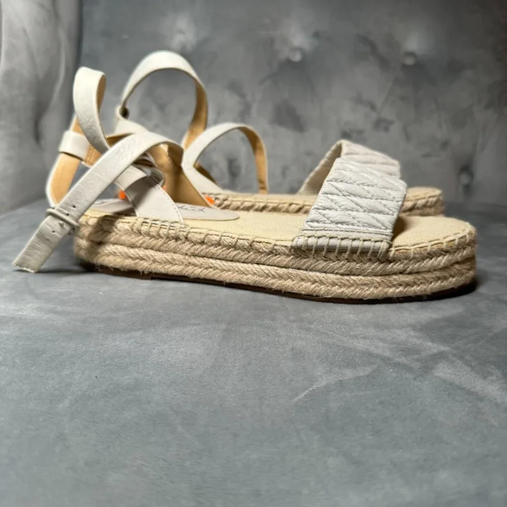 Splendid Platform Espadrilles Sandal Size 8M Seward Sandal in Light Grey‎ nwot